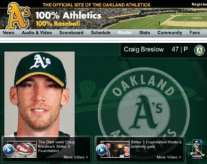 breslow-as Craig Breslow is now wearing Oakland green and gold.