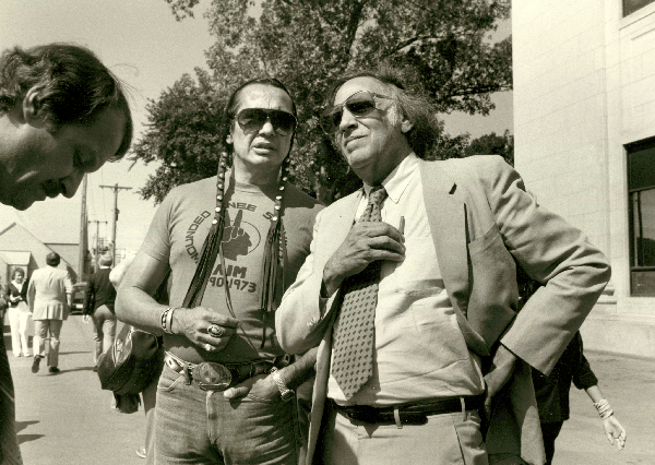 William Kunstler and American Indian Movement leader Russell Means, in the late 1970s. (Photo: Madeline Miller)