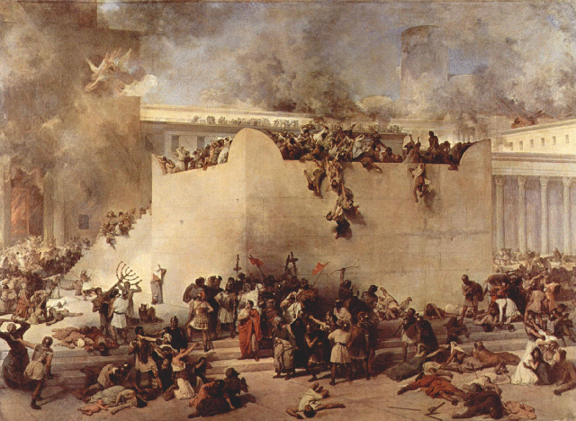 "The Destruction of the Temple in Jerusalem," by Francesco Hayez (Credit: Wikimedia Commons)