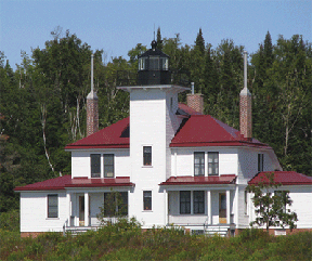 The restored Raspberry Island lighthouse is one of eight historic lighthouses in the Apostle Islands National Lakeshore. (Photo: Mordecai Specktor)