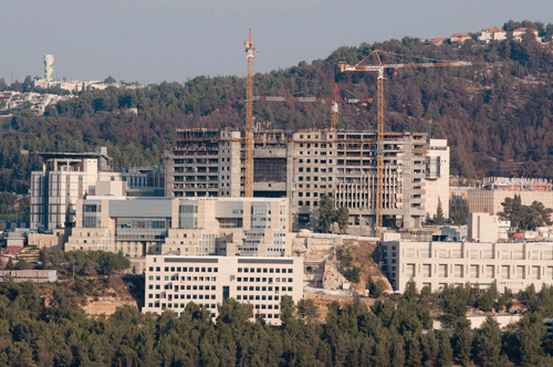 Hadassah, which is in the midst of a major construction project at the Ein Kerem campus of Hadassah Medical Center in Jerusalem, agreed in a settlement to pay $45 million to the trustee for Bernard Madoff's estate. (Photo: Courtesy of Hadassah)