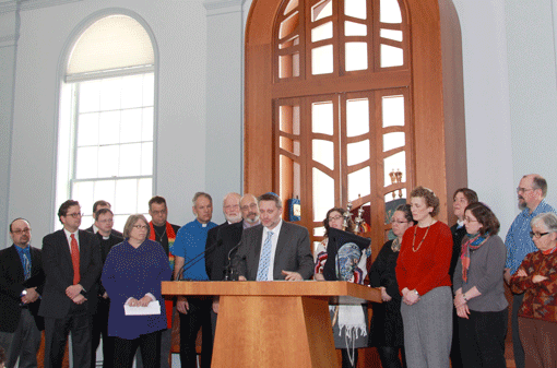 Representatives from Shir Tikvah Congregation, the Jewish Community Relations Council of Minnesota and the Dakotas (JCRC), Jewish Community Action (JCA), the Minneapolis Jewish Federation, Temple of Aaron, and Plymouth Congregational Church, among others, publicly condemned the use of Nazi references by Minnesotans for Marriage in its efforts to oppose same-sex marriage.