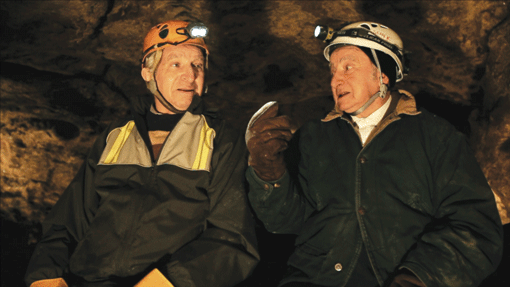 Sam Stermer (left) and Saul Stermer inside Verteba Cave in a scene from No Place On Earth, a Magnolia Pictures release, which opens May 3 at Landmark’s Edina Cinema. (Photos: Courtesy of Magnolia Pictures)