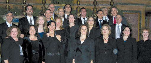 Members of the American Conference of Cantors are pictured singing in Rome. (Photo: Courtesy of the American Conference of Cantors, Inc.)
