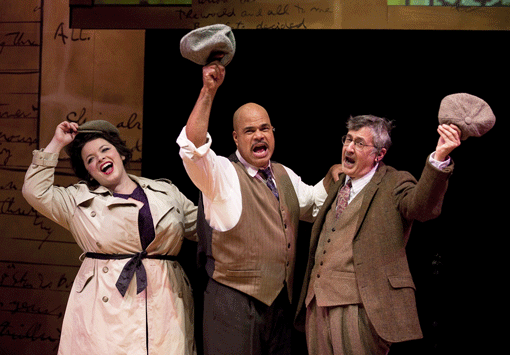 The cast of "Words By: Ira Gershwin and the Great American Songbook" (l to r): Jennifer Grimm, T. Mychael Rambo and Ari Hoptman. (Photo: Petronella Ytsma)