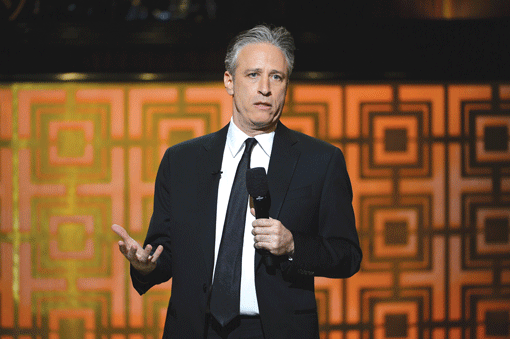 Comedian and host Jon Stewart speaks onstage at Spike TV’s Don Rickles: One Night Only on May 6 in New York City. (Photo: Theo Wargo / Getty Images for Spike TV)
