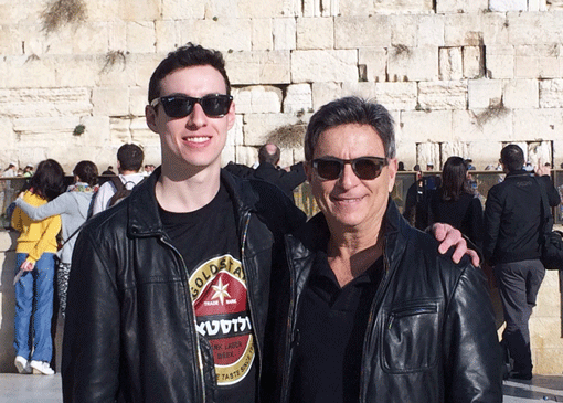 Adam (left) and Ivan Rafowitz, in January at the Western Wall in Jerusalem. (Photo: Courtesy of Ivan Rafowitz)