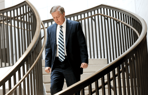 Sen. Lindsey Graham, shown in Washington on July 30, is backing an initiative that would require congressional approval of any nuclear deal signed with Iran. (Photo: Win McNamee / Getty Images)