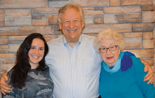 The Sabes JCC Annual Benefit is being chaired this year by three generations: Drea, Steve and Reva Lear. (Photo: Courtesy of the Sabes JCC)