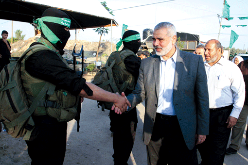 Senior Hamas leader Ismail Haniyeh arriving at a Liberation Youths summer camp organized by the Hamas movement in the Gaza Strip on Aug. 1. (Photo: Abed Rahim Khatib / Flash90)