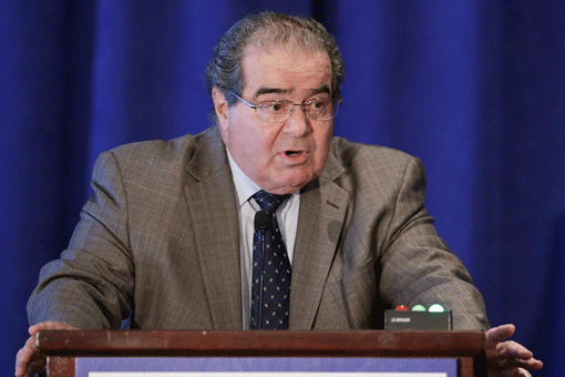 Supreme Court Justice Antonin Scalia addressing the Legal Services Corp’s 40th anniversary conference luncheon in Washington, D.C., on Sept. 15, 2014. (Photo: Chip Somodevilla / Getty Images)