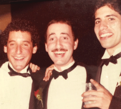 Howie Stillman (center) pictured in 1985 with Rick Bloomfield (left) and Ben Deutsch (right). Bloomfield and Deutsch were founding members of the Howie Stillman Young Leadership Fund, and Deutsch will emcee this year’s event. (Photo: Courtesy of Scott Shragg)