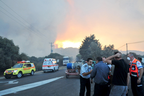 At least 40 Israelis have been killed in a forest fire in northern Israel described as out of control on Thursday. (Photo: Flash90/JTA)
