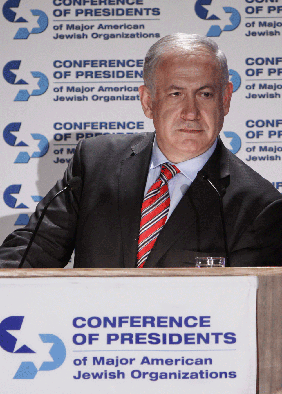 Israeli Prime Minister Benjamin Netanyahu addresses a Jewish gathering in New York on July 7, 2010. (Photo: Michael Priest Photography)