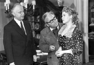 Veit Harlan (center) directs his wife, Kristina Söderbaum, in one of his films. (Courtesy of Zeitgeist Films)