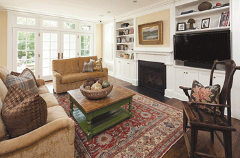 The kitchen was expanded to flow into a newly created family room. (Photo: Troy Thies Photography)