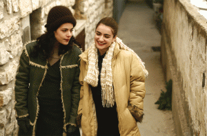 Michelle (Michal Shtamler, left) and Naomi (Ania Bukstein) meet and begin a complex friendship at an all-female Jewish seminary in Safed, the fabled center of medieval Kabbala, in Secrets, a film by Avi Nesher. (Photo: Eyal Landesman)